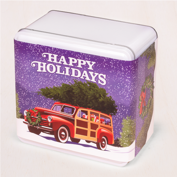 Our Woody Wagon Christmas cookie gift tin is jam packed full with individually-wrapped gourmet cookies in your favorite flavor or an assortment of your choice.