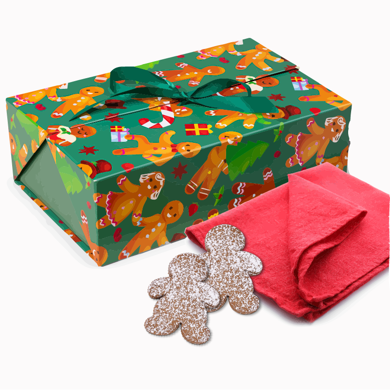 Send a Christmas cookie delivery of our specially designed gingerbread cookie box packed with 2 dozen individually-wrapped gourmet cookies to enjoy.