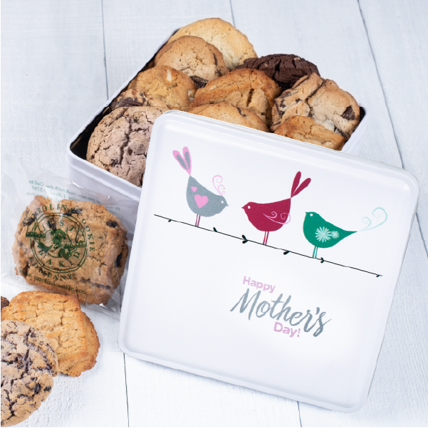 For mothers in your life with our delightful Mother's Day Cookie Box from Carolina Cookie Company. Adorned with adorable birds, and filled with gourmet cookies, it's the perfect gift to show your love and gratitude.