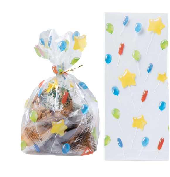 Delicious cookie bag gift for birthdays or for a special party. Colorful package with balloons & same-day shipment by Carolina Cookie
